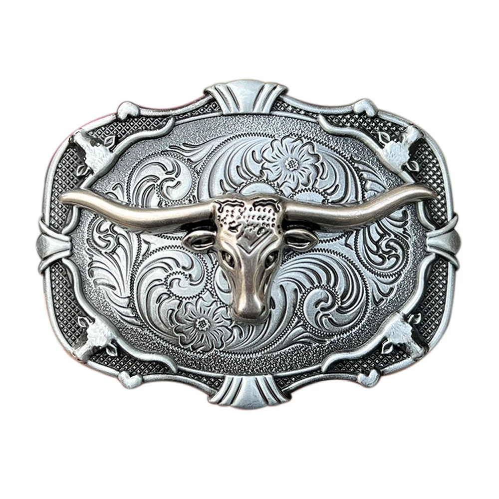 

Rodeo Bull Head Belt Buckles for Men Western Cowboys Brand Designer Hebilla Cinturon Hombre Male Waistband Button Dropshipping