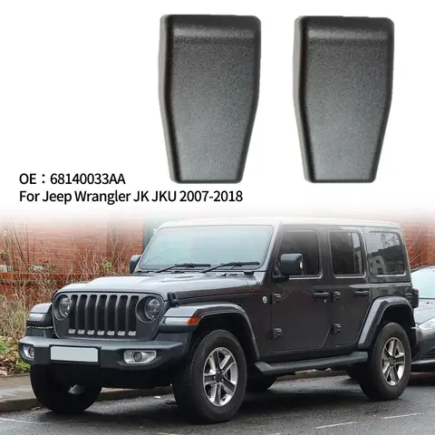 지프용 리어 문짝 힌지 커버, 랭글러 JK JKU 2007-2018 68140033AA, 후면 테일게이트 힌지 커버, 쉬운 설치, 2 개