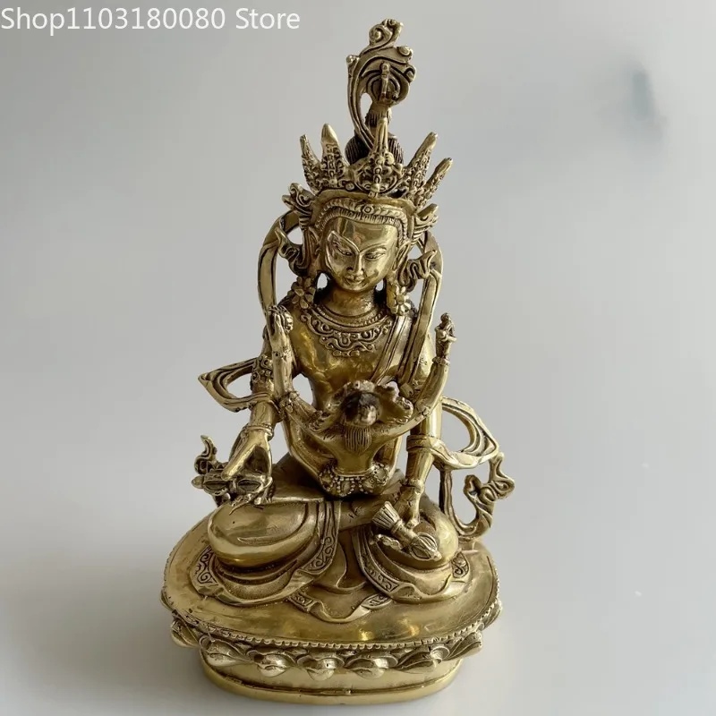 Copper Brass gilt Vajra Mandkesvara Yab-Yum buddha statue Tibet buddhism Tantra Happy Buddha Large size 29cm,18cm