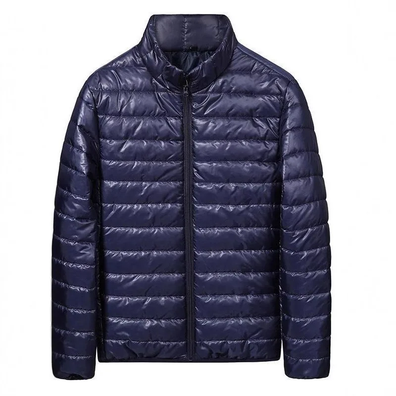 

Winter Men Cotton Coat Lightweight Padded Jacket Loose Stand Collar Parka Outerwear Warm Coat Comfortable Stylish Gear