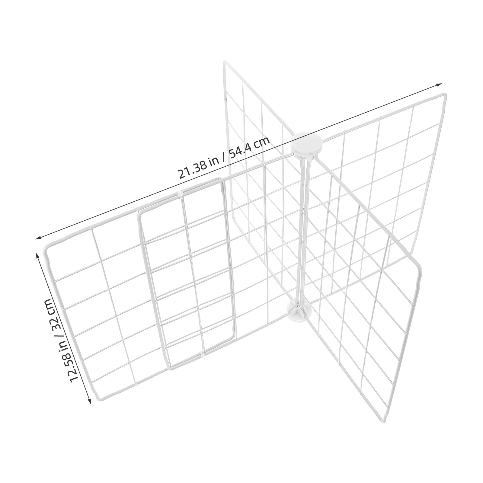Freezer Layered Storage Basket White Iron Deep Dividers Chest Refrigerator Accessory Breathable Grid Design Adjustable Shelving