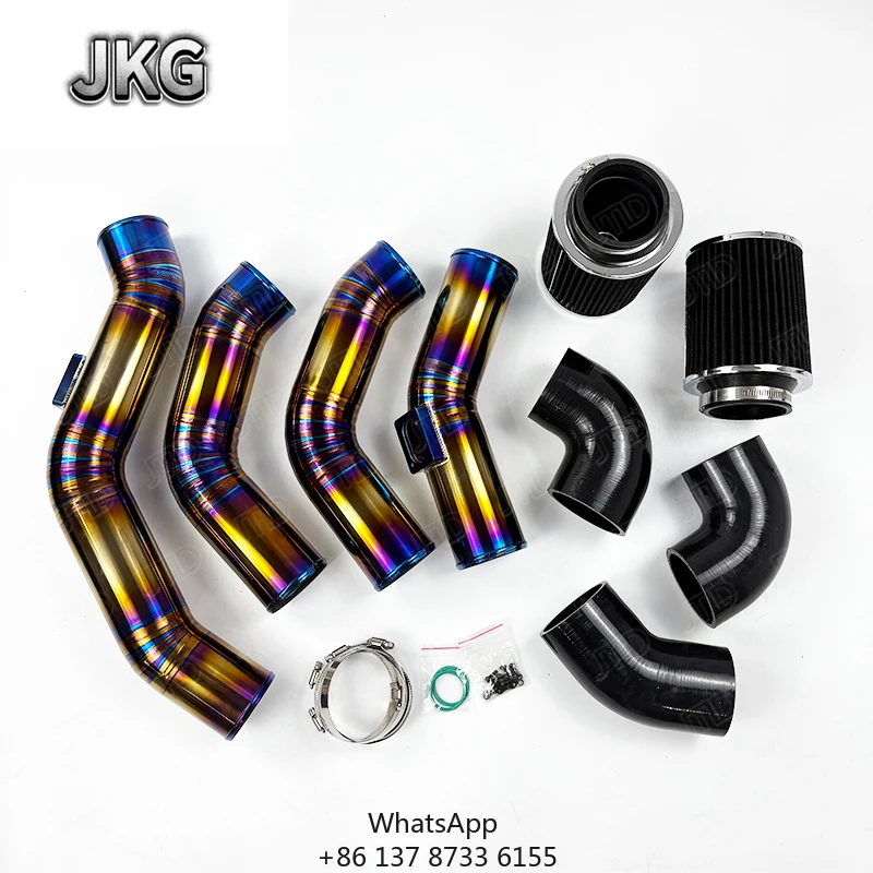 

Система впускных труб JKG Titanium Burnt Gold для двигателя BMW S55 F8X M3 M4, впускные трубы с передним креплением