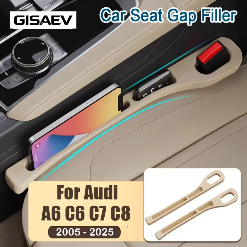 For Audi A6 C6 C7 C8 2005 - 2018 2019 2020 2021 2022 2023 2024 2025 Car Seat Leak Proof Strip Side Seam Organizer Accessories