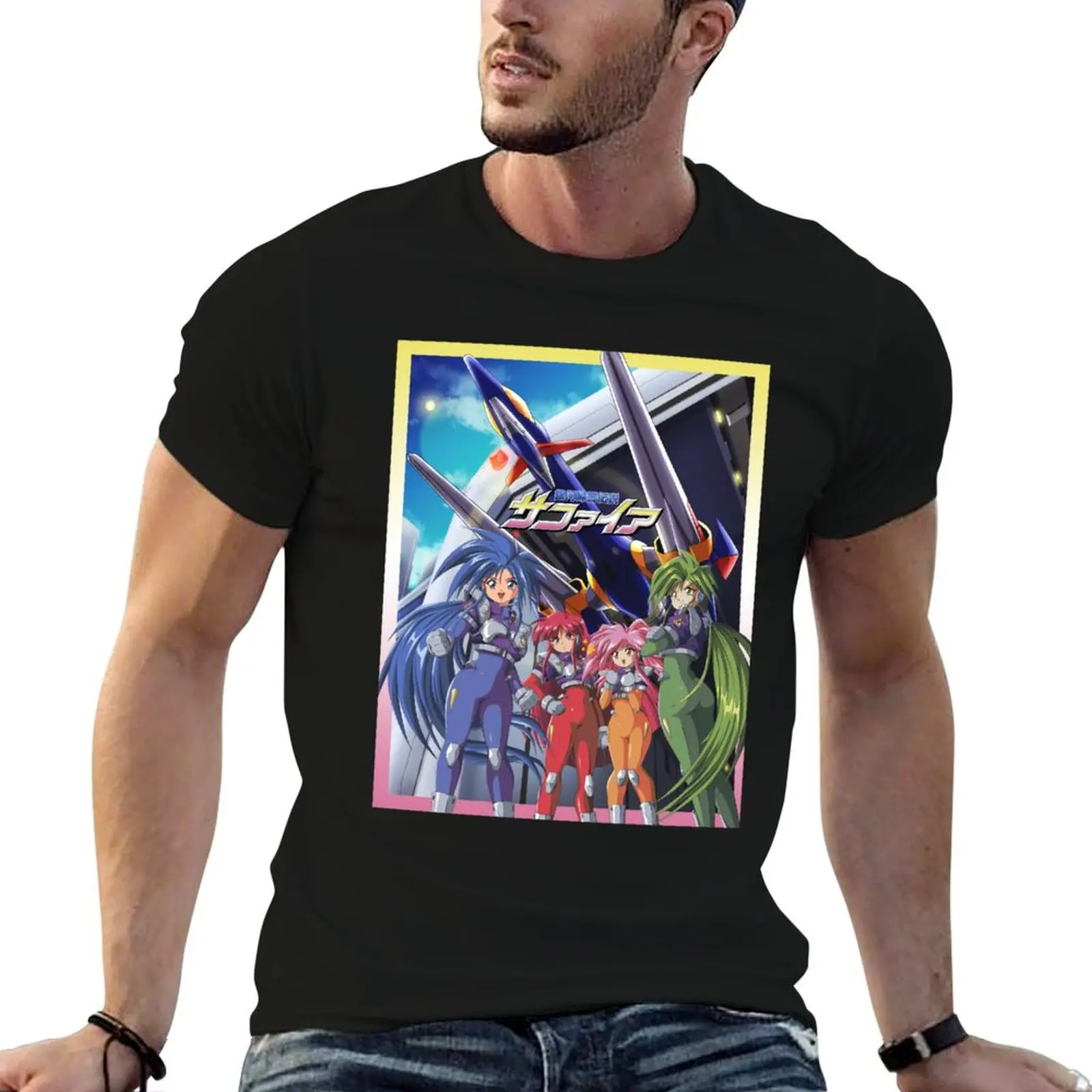 Camiseta Ginga Fukei Densetsu Sapphire, camisetas para hombre, camiseta suave de algodón, camiseta con estampado personalizado, camiseta informal para hombre