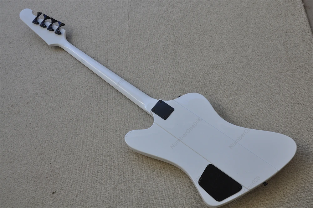 Factory Custom white color Thunder bird 4 strings bass Electric guitar real photos in stock 41