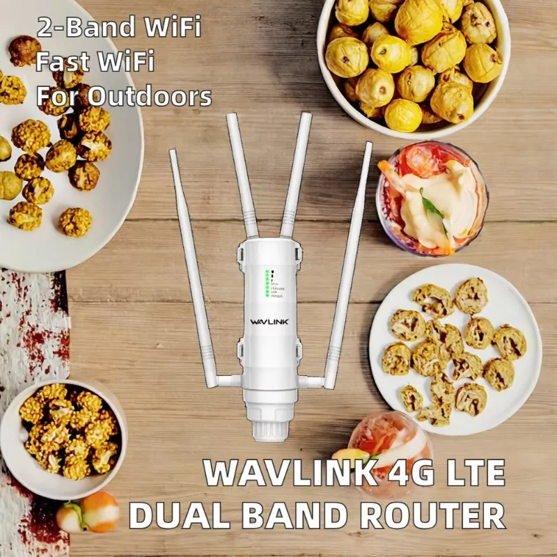 4G LTE Outdoor AC1200 Dual Band WiFi Router 1200Mbps Access Point with SI-M Card Slot 4G LTE Repeaters
