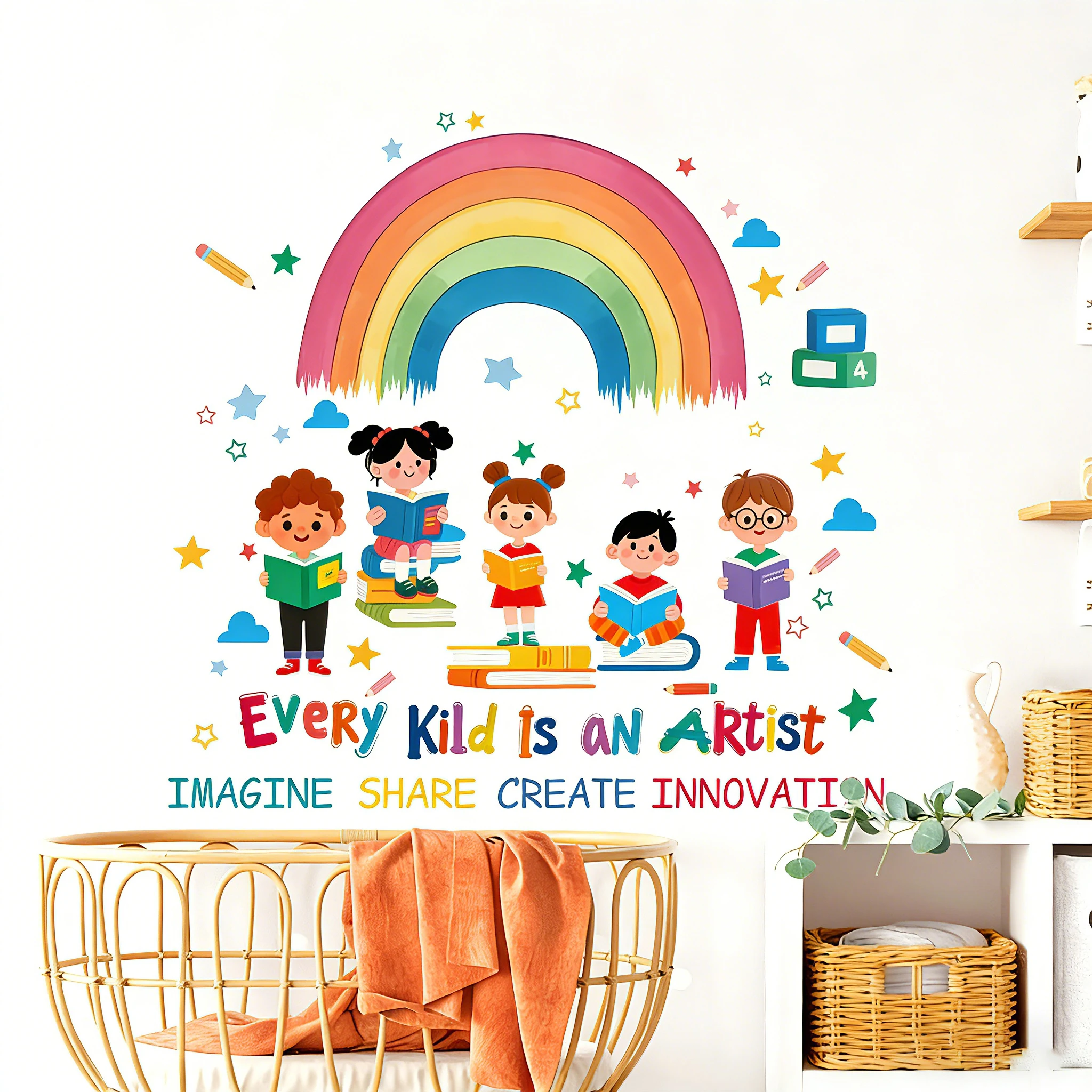 Edukacyjne naklejki ścienne dl – Kids Education Quote recenzja i cena