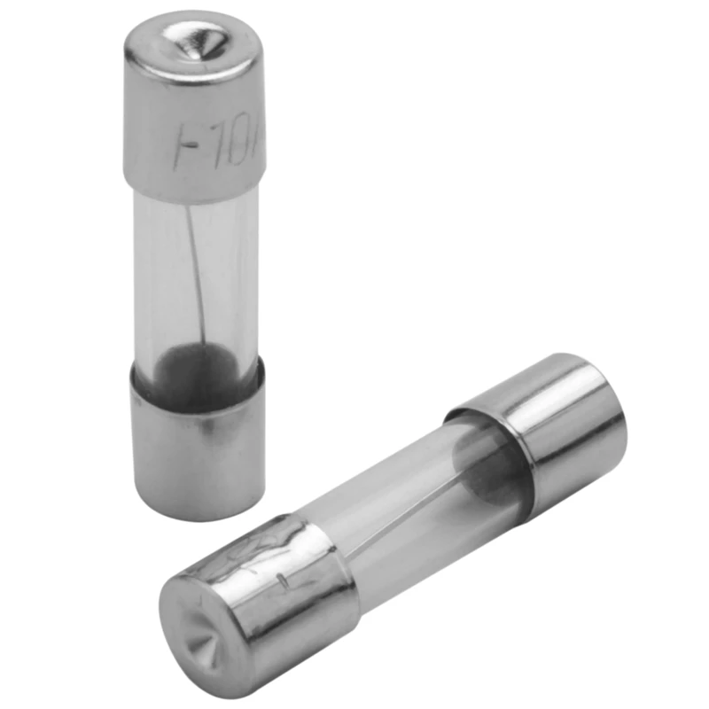 O vidro lento do atraso do tempo do sopro funde tubos, 5mm x 20mm, 250V, 10Amp, 20 PCes