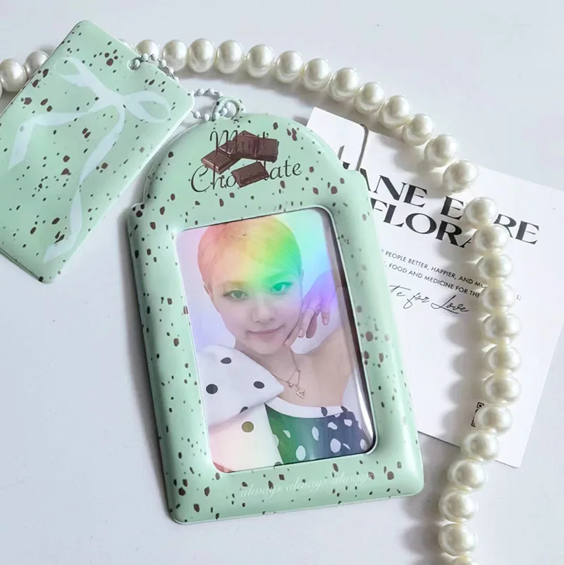 

Ins Wind Oreo Thin Clever Photo Card Pendant Keyring Cardholder Clip