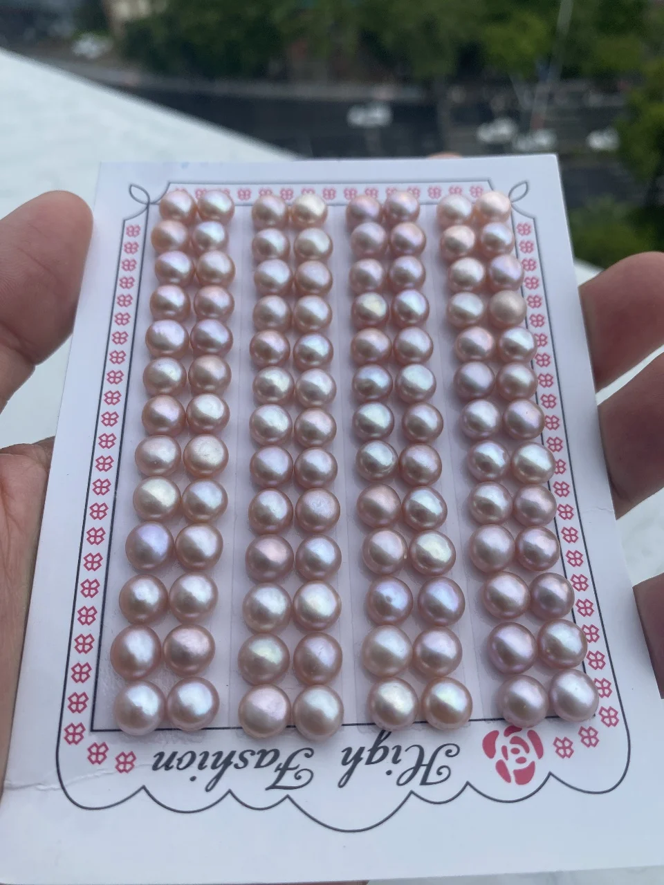 AAA 2-12mm Real Natural Freshwater Pearl Half Hole Drilled Flat Back Button Beads For Jewelry Making DIY Pendant Earrings