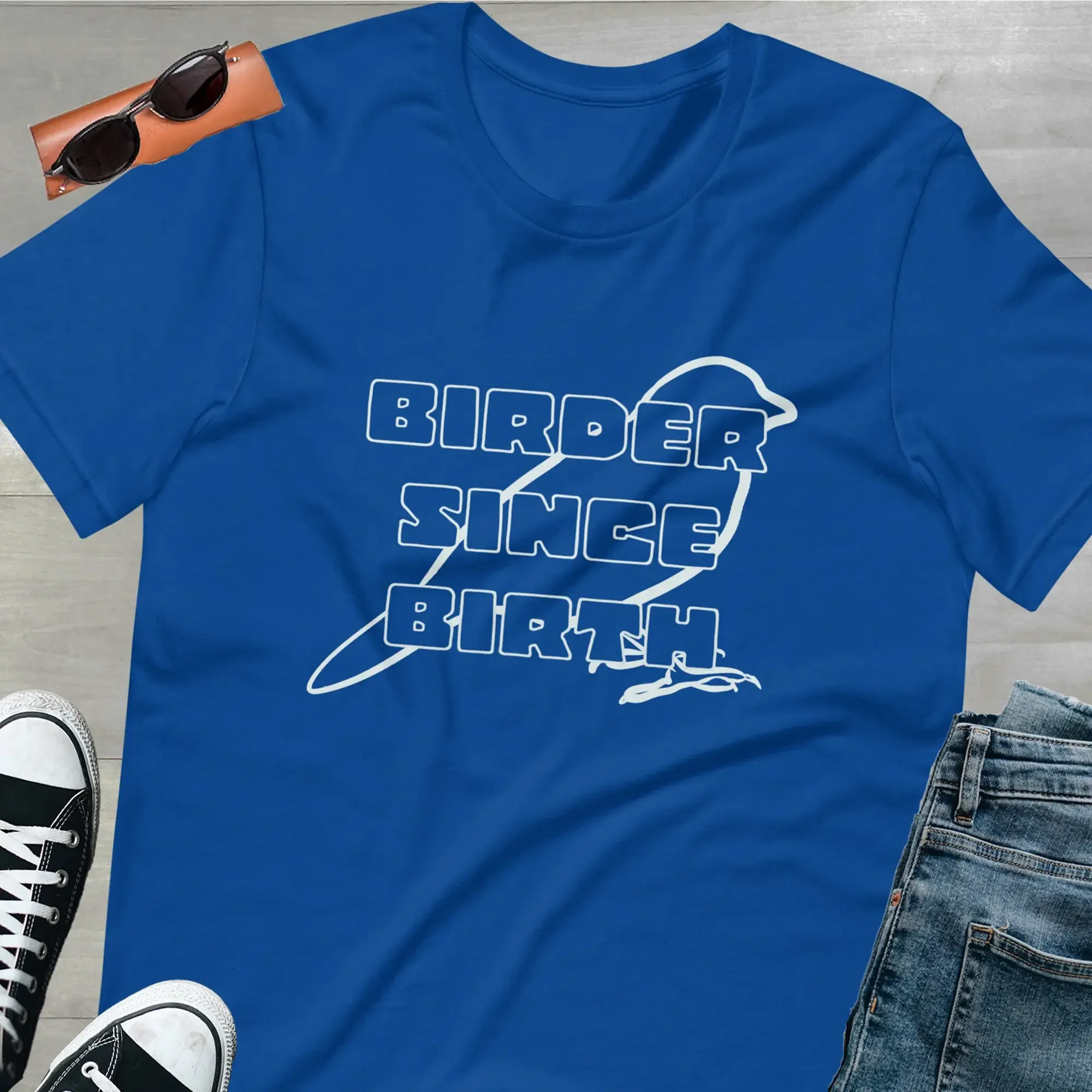 Birder Since Birth T Shirt For Bird Watching Fathers Day Mothers Lover Outdoors Call Birds