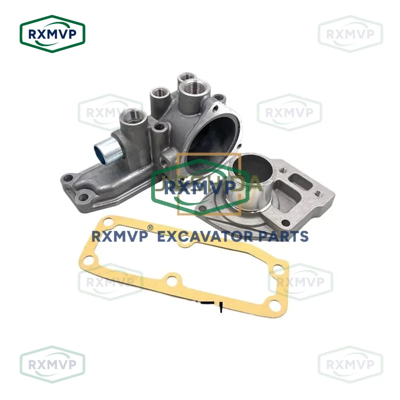 For Hitachi ZAX200/ZAX210/ZAX230/ZAX240 Thermostat Seat Isuzu 6BG1 Engine Thermostat Upper and Lower Cover Excavator Accessories