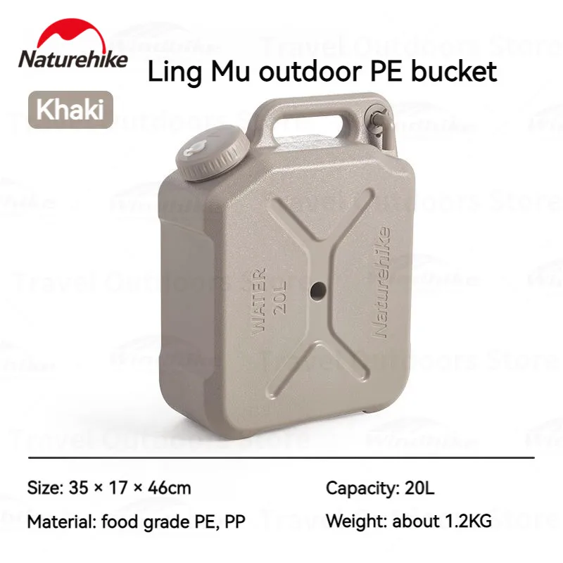 Naturehike Outdoor Wateremmer Draagbare Waterkan voor Buitenreizen, Camping, Essentiële Uitrusting, Noodoverleving, Water