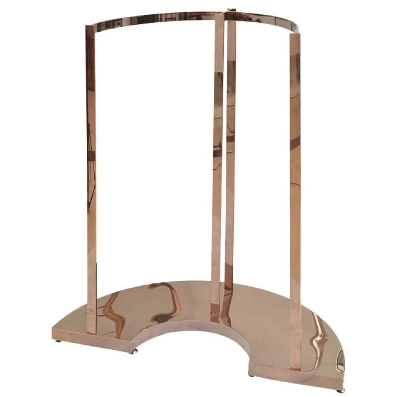 Custom, Retail Rose Gold Store Half Round Garment Display Rack Clothing Stand