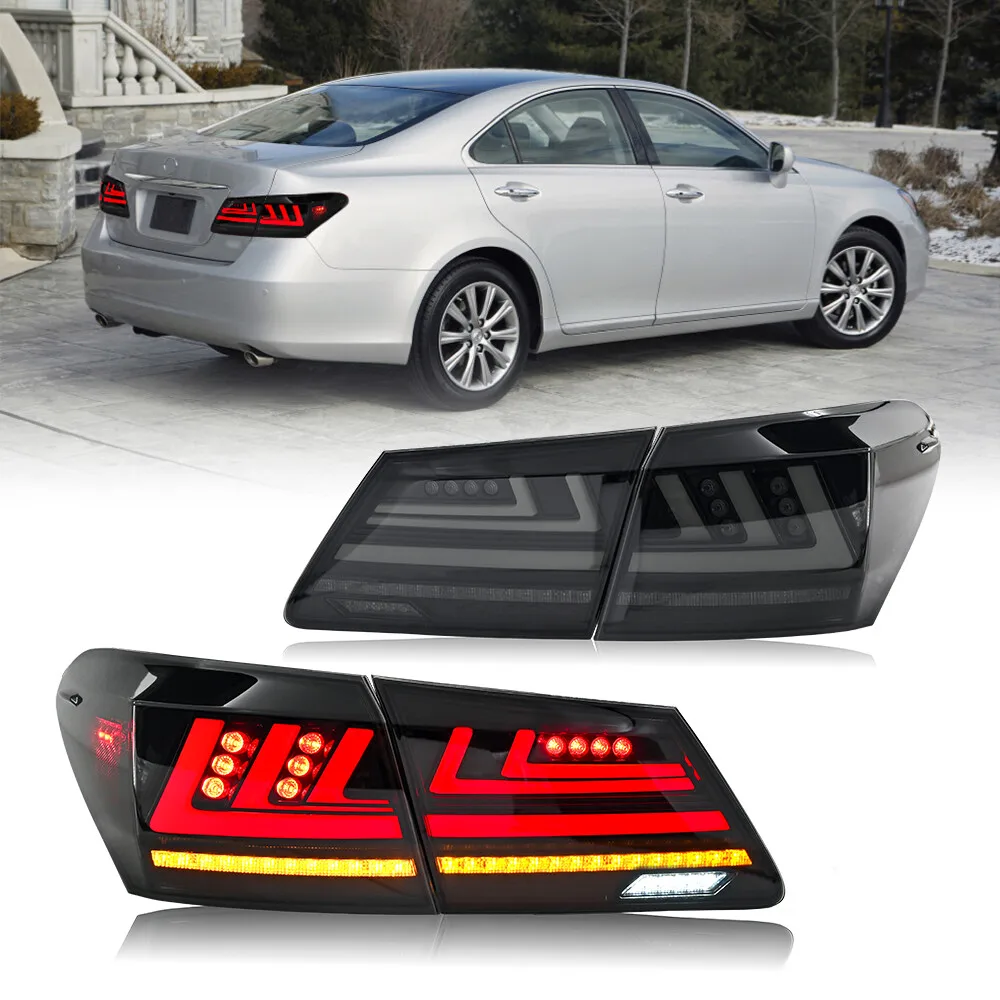 

1 пара дымовых светодиодных задних фонарей для Lexus ES350 ES330 2007-2012, последовательный указатель поворота, задние стоп-сигналы багажника в сборе