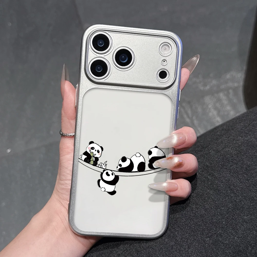 Einfache Kitten Panda Luxus Stoßfeste Hülle für iPhone 15 Pro Max Hüllen iPhone 11 12 13 14 16 17 Pro Max Lucky TPU Plating Coque – Detail 6