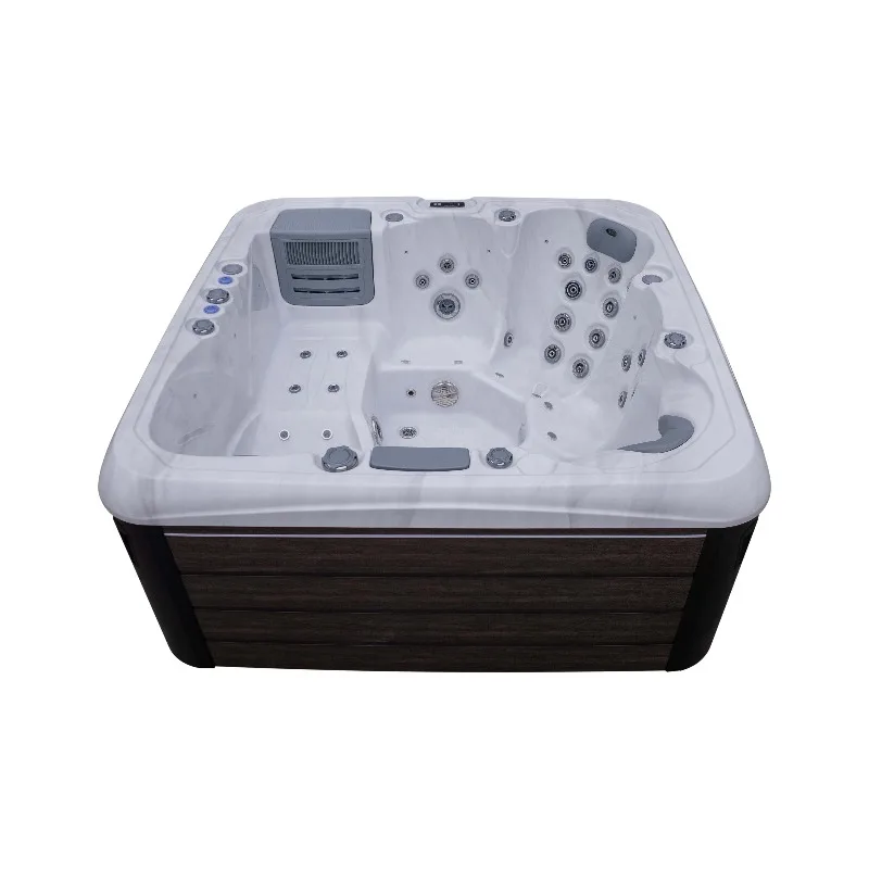 European Design Whirlpool Jacuzzi Massage Bathtub Hydrotherapy Acrylic 6 Person Outdoor Waterfall Air Bubble Jets Hot Tub view 3