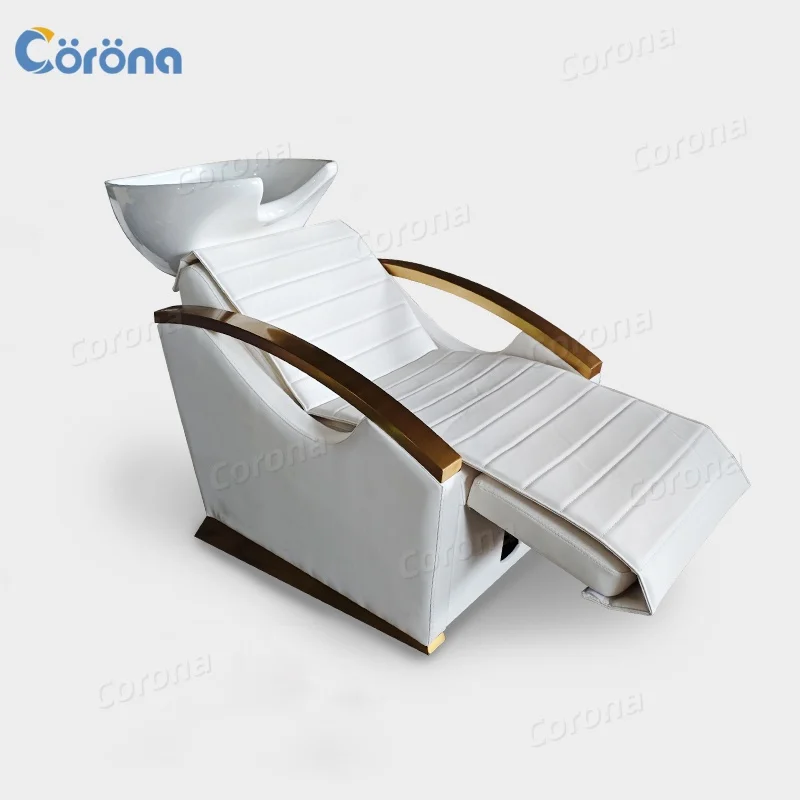 Beauty Salon Shampoo Bed Electric Hair Washing Chair Shampoo Bed Backwash Salon Massage Shampoo Station