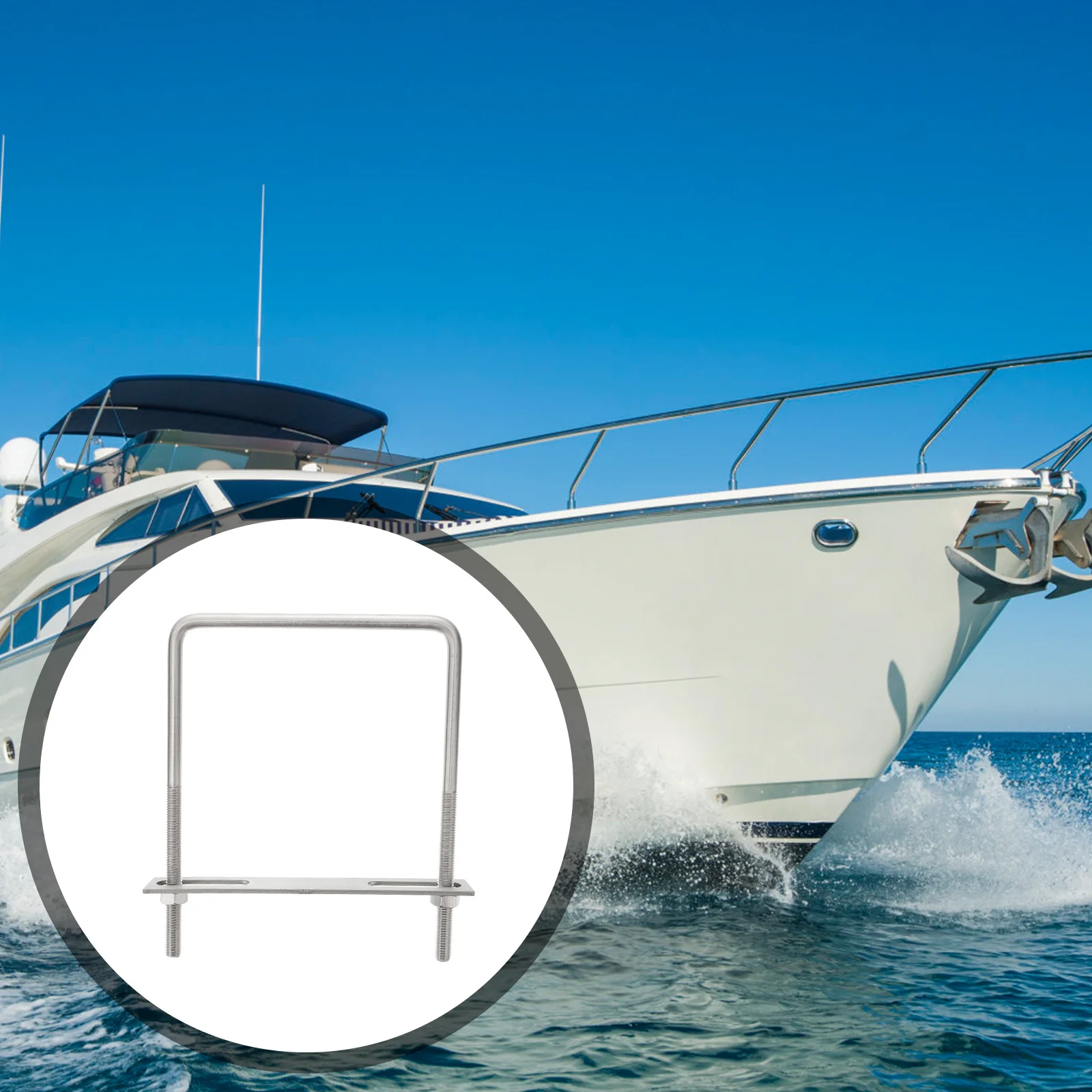 

4pcs Square U Bolt M10X150X200Mm Stainless Steel Right Angle Fastener For Marine Trailer Hardware Mounting Brackets U Shape