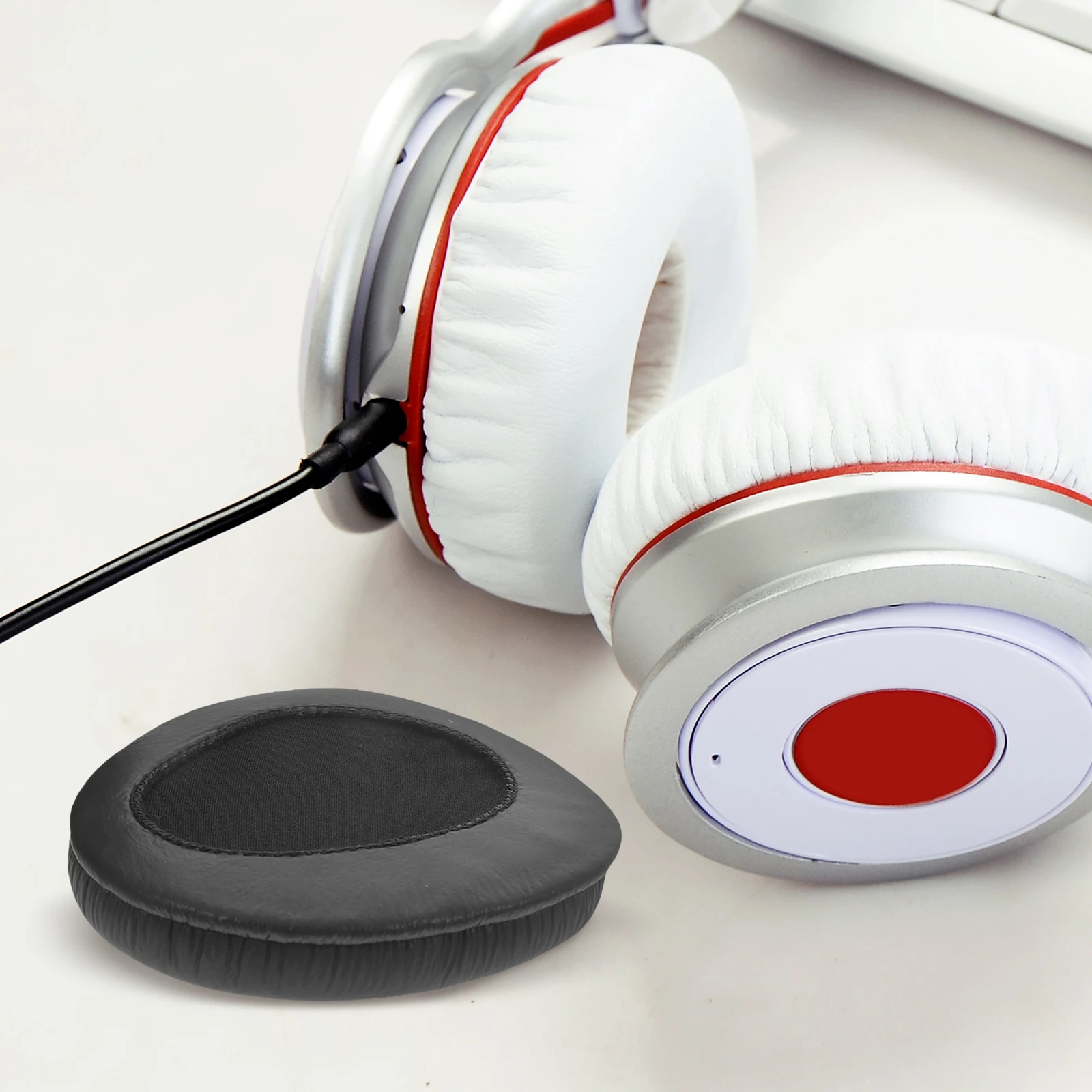 

Black Pu Pads For Mdr-Z600 V600 V900 7509Hd Headphones Durable Comfortable Ear Cushions Improve Bass Performance