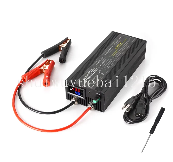 12V Lithium Battery Smart Charger 60A/85A Adjustable Voltage 14.6V/100A Lithium Iron Phosphate Battery Adapter