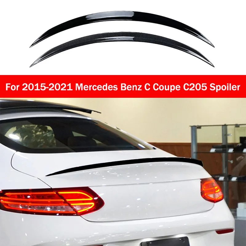

For Mercedes Benz C class Coupe C205 2015 2016 2017 2018 2019 2020 2021 Exterior Part Rear Sport Spoiler Wing Styling Facelift