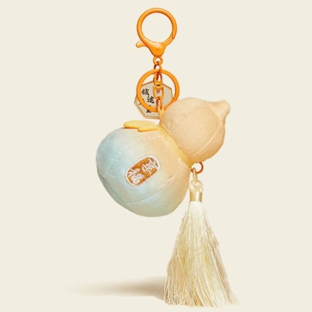 Chinese Style Gourd Keychain Bag Hanging Backpack Decor Stuffed Gourd Key Pendant Cute Gifts Creative Gourd Car Key Chain