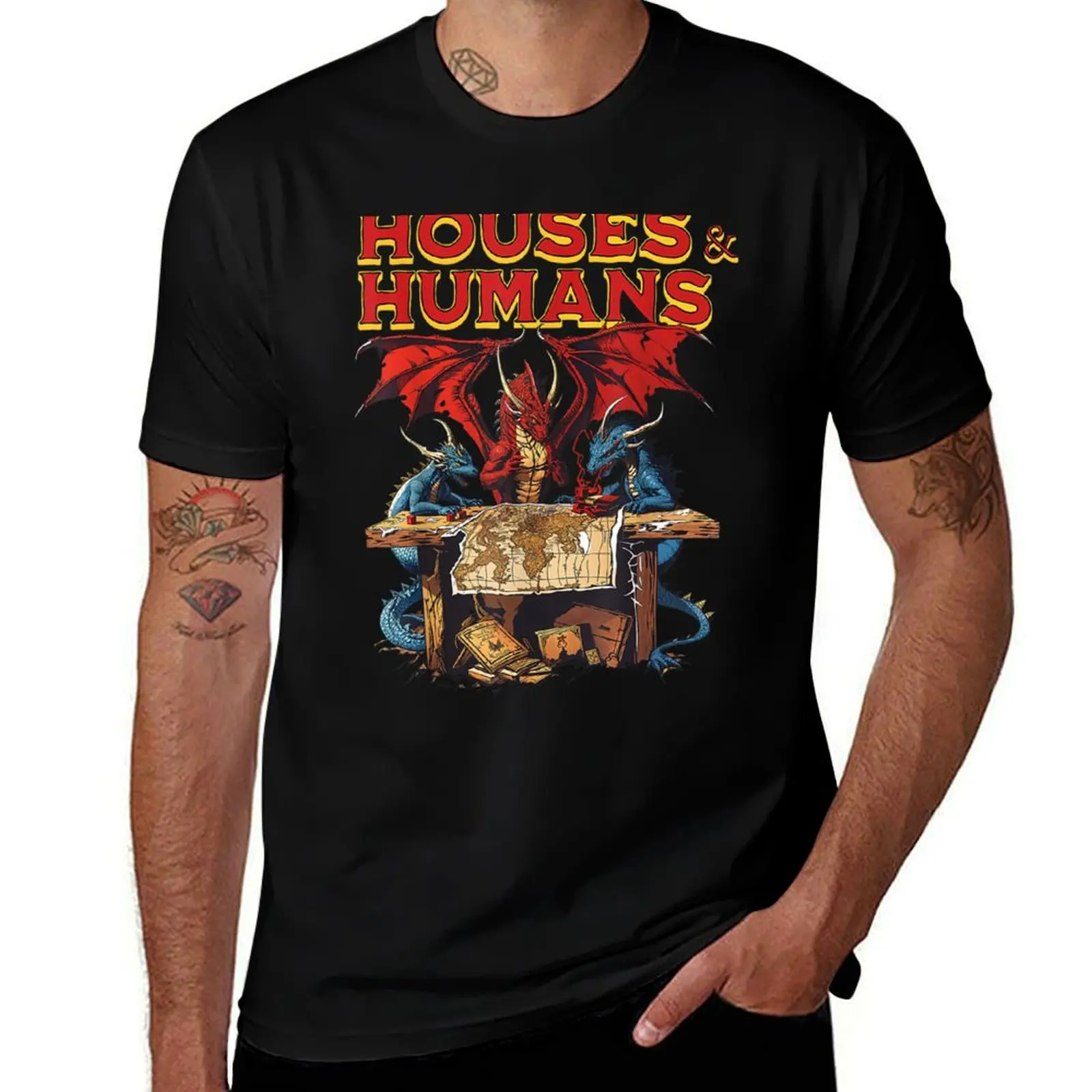

Houses and Humans – Retro 90s Funny Gamer Design T-Shirt anime clothes shirts graphic tee graphic tee shirt plain t shirts men