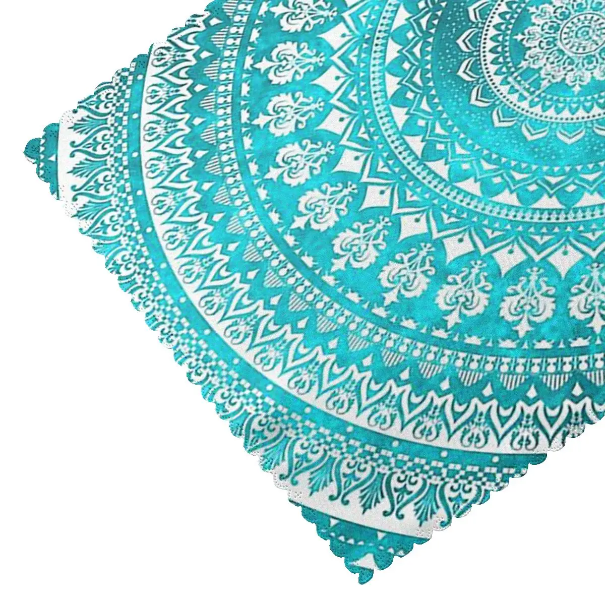 Mandala Turquoise Placemat Heat Resistant Plate Mat for Dining Table Bowl Coaster Super Absorbent Mats