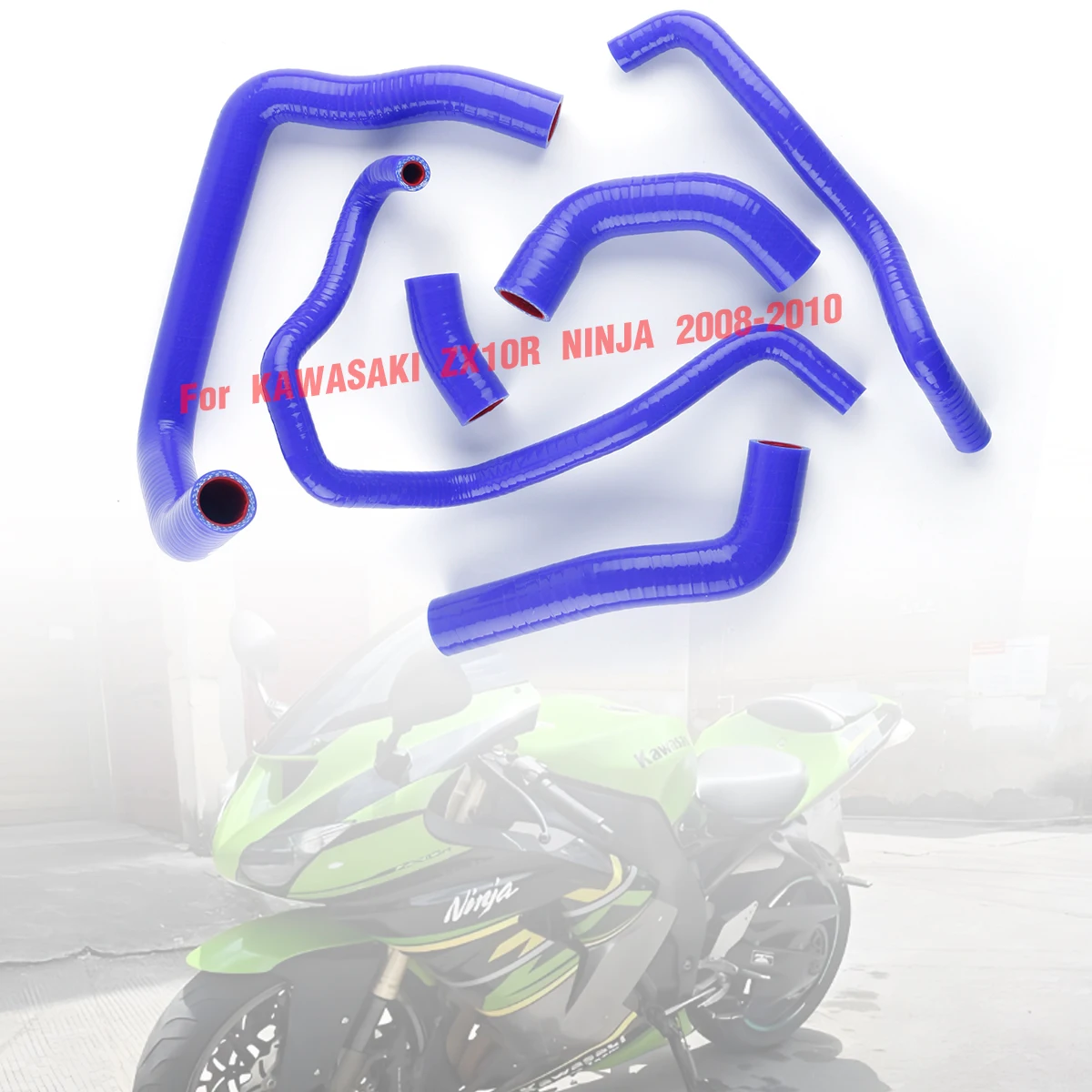 

6Pcs Silicone Radiator Hose Kit For Kawasaki ZX10R Ninja 2008 2009 2010 Motorcycle Upper and Lower Performance Parts
