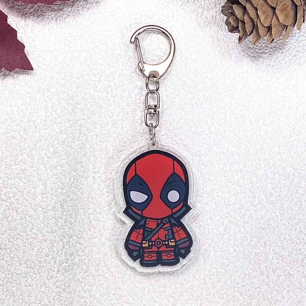 11 Stück Cartoon-Charaktere Avengers Schlüsselanhänger Zubehör Acryl Niedliche Anhänger für Taschen Schlüsselhalter Rucksack Dekoration Geschenk – Detail 8