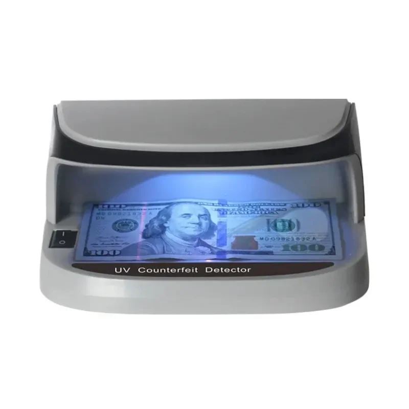 Desktop Counterfeit Bill Money Detector Portable Cash Currency Banknotes Notes Checker Support Ultraviolet UV and Magnifier