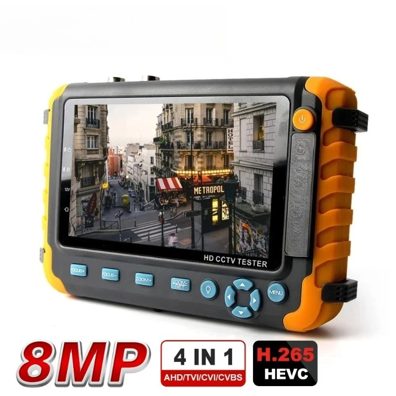 

Портативный тестер камер видеонаблюдения 4-в-1 IV8W 8MP AHD/CVI/TVI/CVBS HDMI VGA PTZ, тестер кабелей UTP