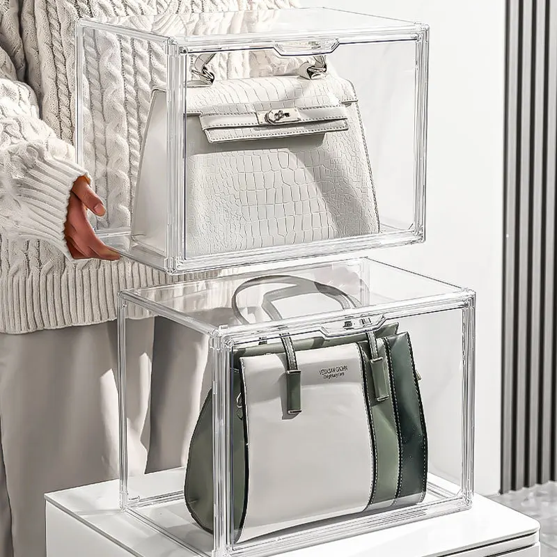 bag storage box transparent cabinet luxury dust display cabinet storage bag rack