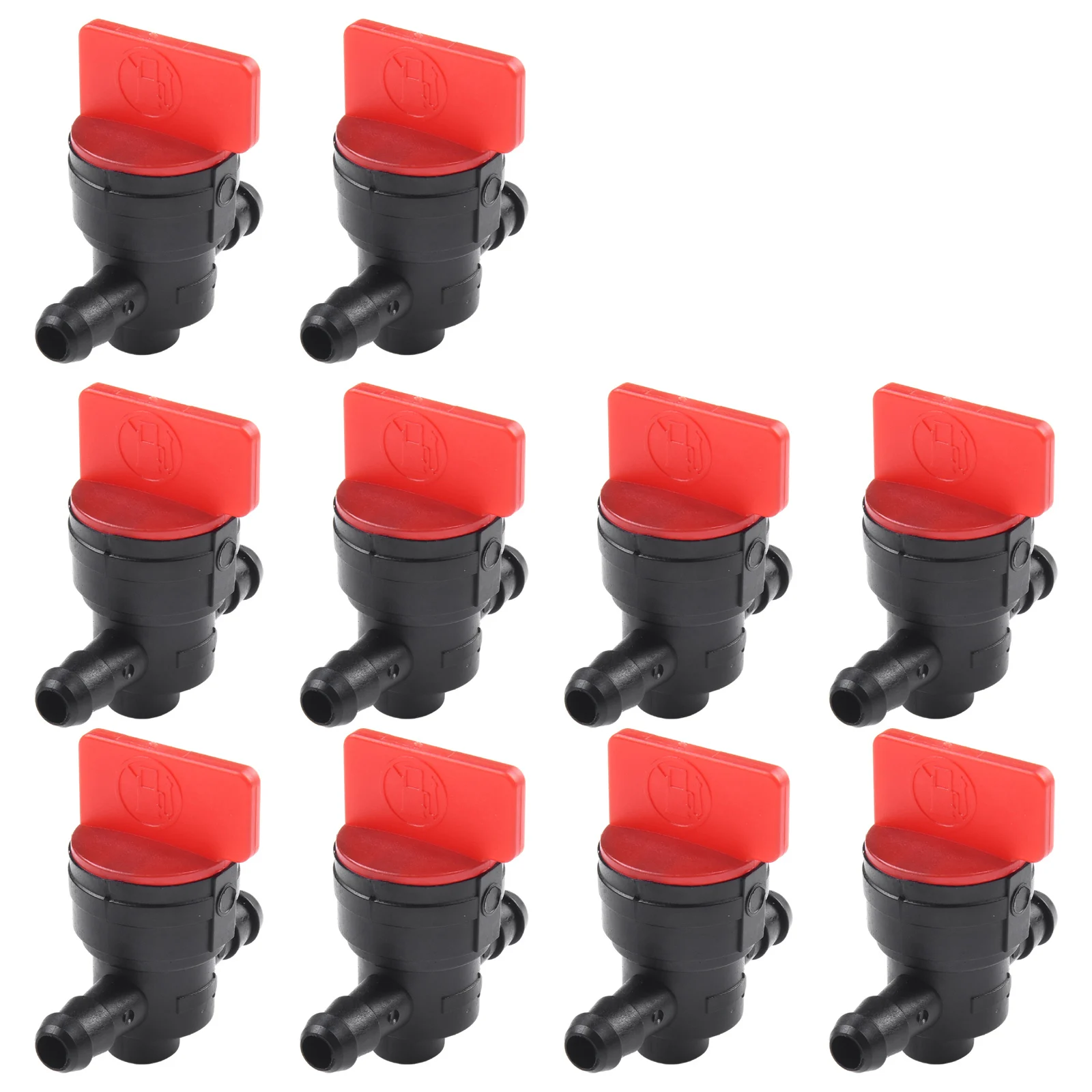 Pack of 10 Inline Fuel Gas Shut Valves 1/4 inch Straight for Small Engines Suitable for Lawn Mowers and More Pack