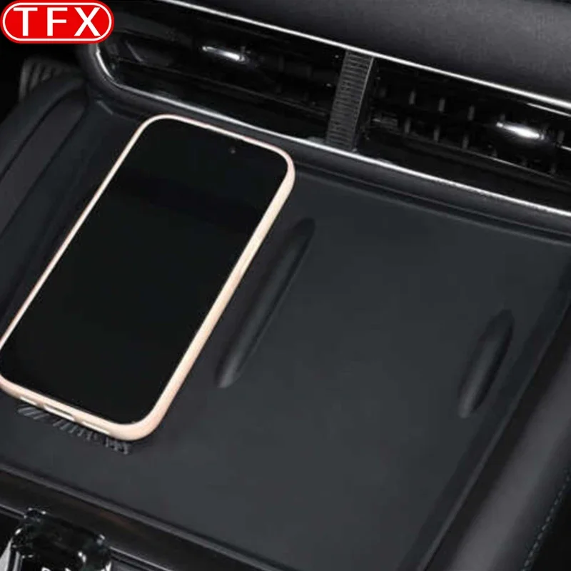 For BYD Sealion 7 2024 2025 Car Styling Wireless Charging Silicone Protective Pad Central Control Anti Slip Pad Auto Accessories