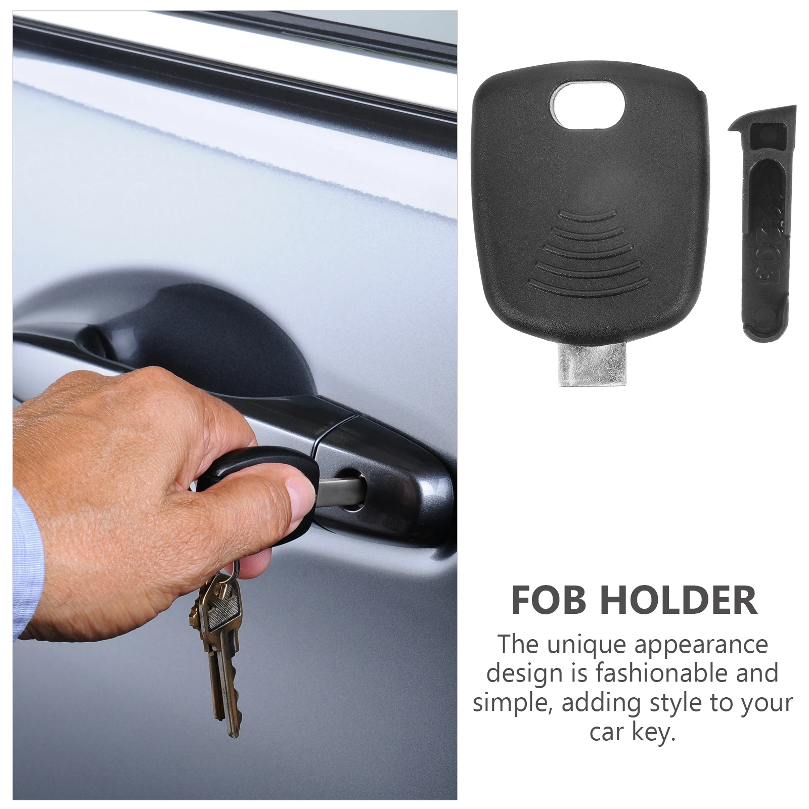 

1pcs Shell With Chip Holder Durable Plastic Metal Protector For Car Keys Scratchproof Remote Fob Cover Keychain Case Electric