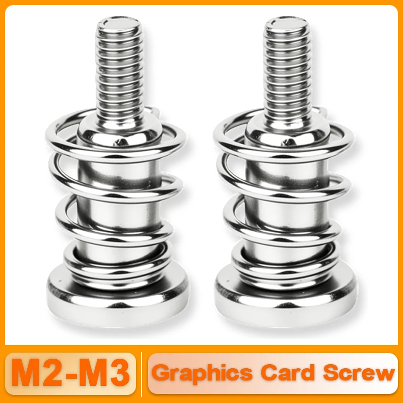 10pcs Phillips M2 M2.5 M3 Springs Screw For Computer CPU Mainboard Radiator Graphics Card Fixing Bolts DIY Step Screws