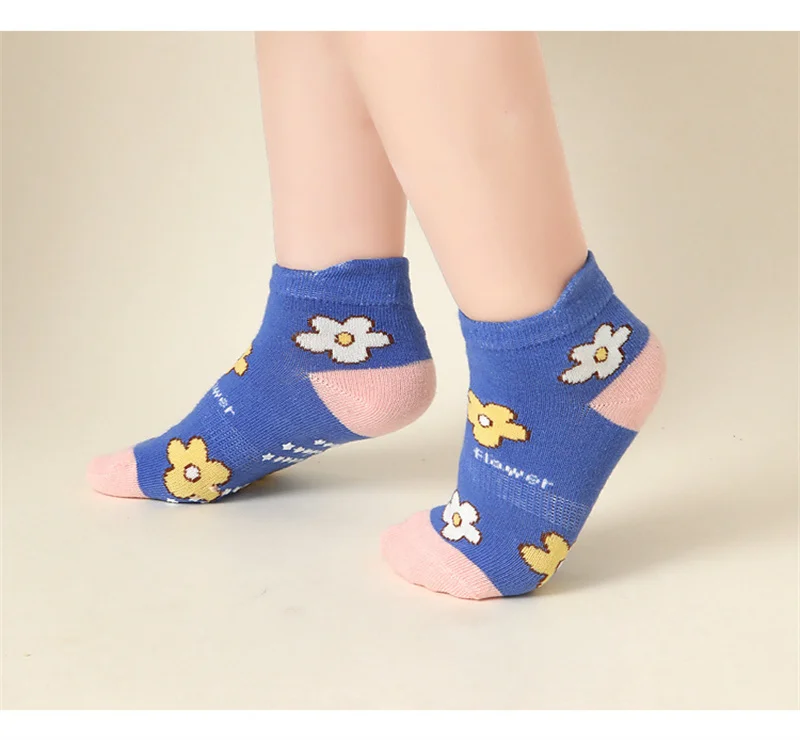 Kids Anti-Slip Floor Socks Parent Cotton Fashion cartoon Breathable Socks Elasticity Sports Boys Girls  Outside Children