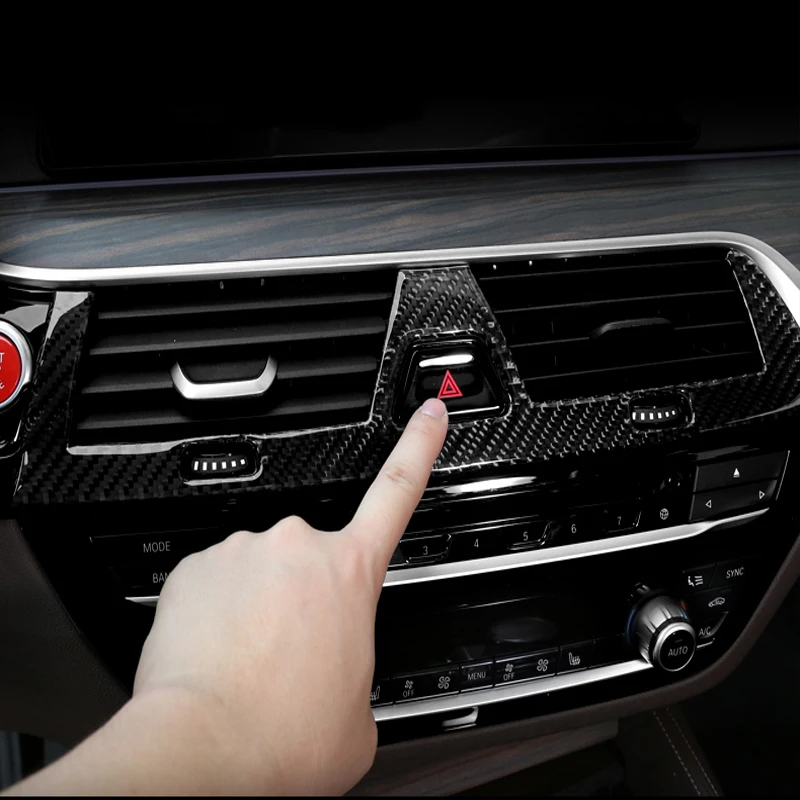 For BMW 5 Series 6GT G30 G32 G38 LHD RHD carbon fiber car styling center console shift panel sticker cover decorative accessorie
