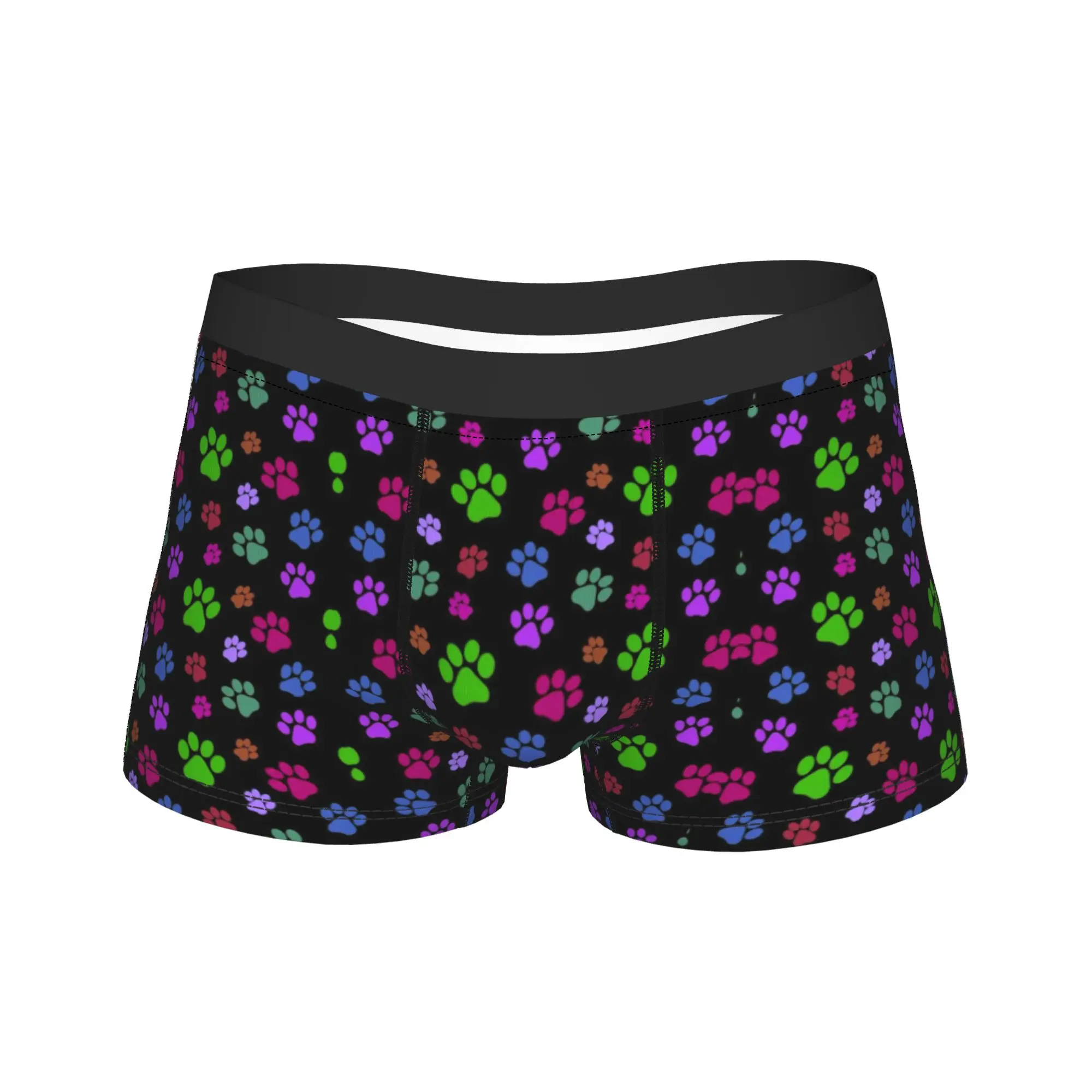 Pet Prints Dog Cat Paw Trunk  3D Pouch Underwear High Quality Custom DIY Shorts Briefs Comfortable Male Panties Plus Size