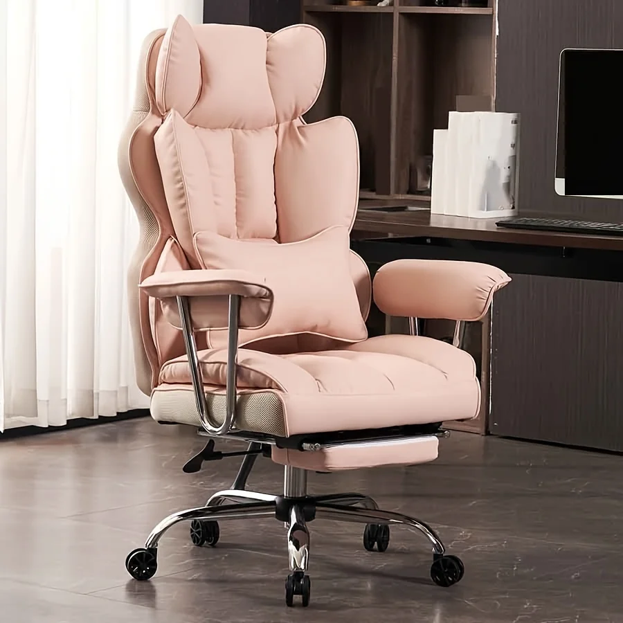 

Big and Tall Office Chair 400 Capacity Heavy-Duty PU Leather Executive Computer Chair Lumbar Support,Leg Rest & 360° Swivel Base