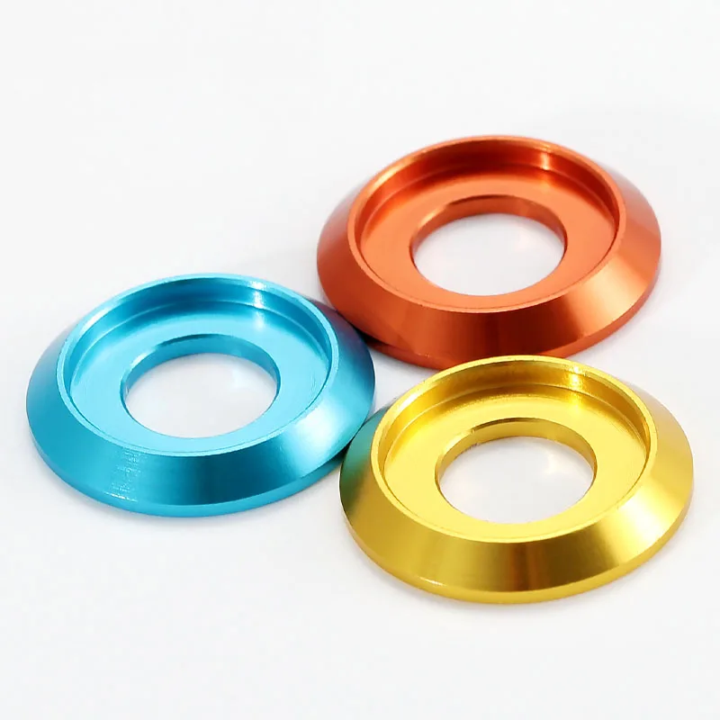 1/5/10Pcs M2 M3 M4 M5 M6 M8 Multi-Color Aluminum Alloy Thin Half Round Pan Head Washer Screw Al Metal Grooved Gaskets
