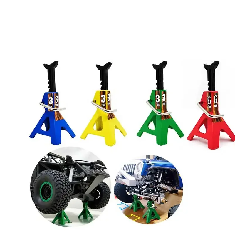 

RC Car Simulated Decorations Metal Height Adjustable Repair Stand for 1:10 RC Crawler Axial SCX10 90046 TRX4 TRX6 Capra