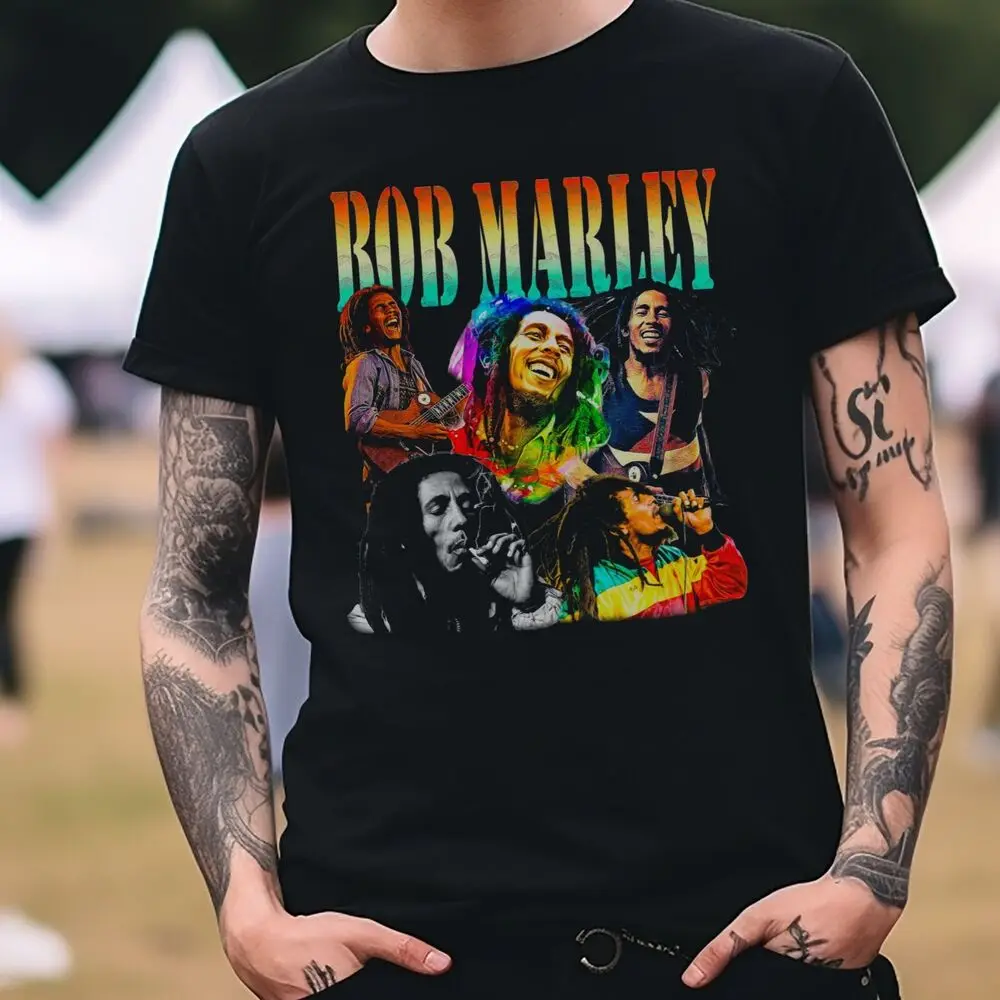 Bob Marley Band T-Shirt Black S-3XL