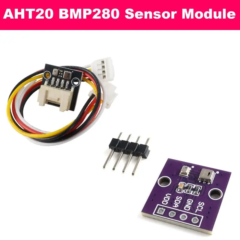 AHT20+BMP280 3in1 I2C Temperature Humidity Air Pressure Sensor Module Digital Weather Monitoring Module For DIY Weather Station