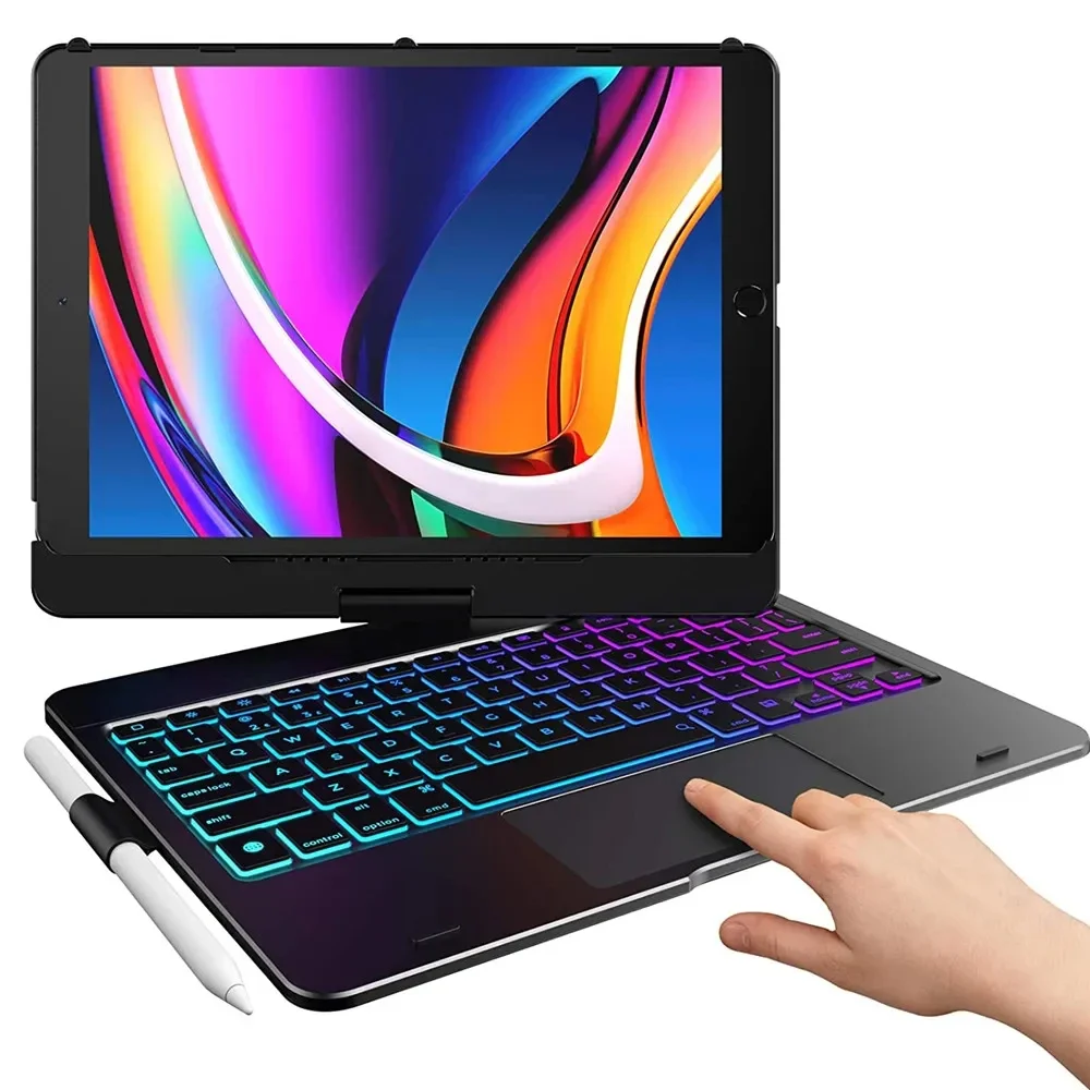 

360 Degree Magic Keyboard Case For iPad Air 13 M3 2025 For iPad 10th 10.9 2022 10.5 10.2 Air 4 5 10.9" Backlit Keyboard Funda