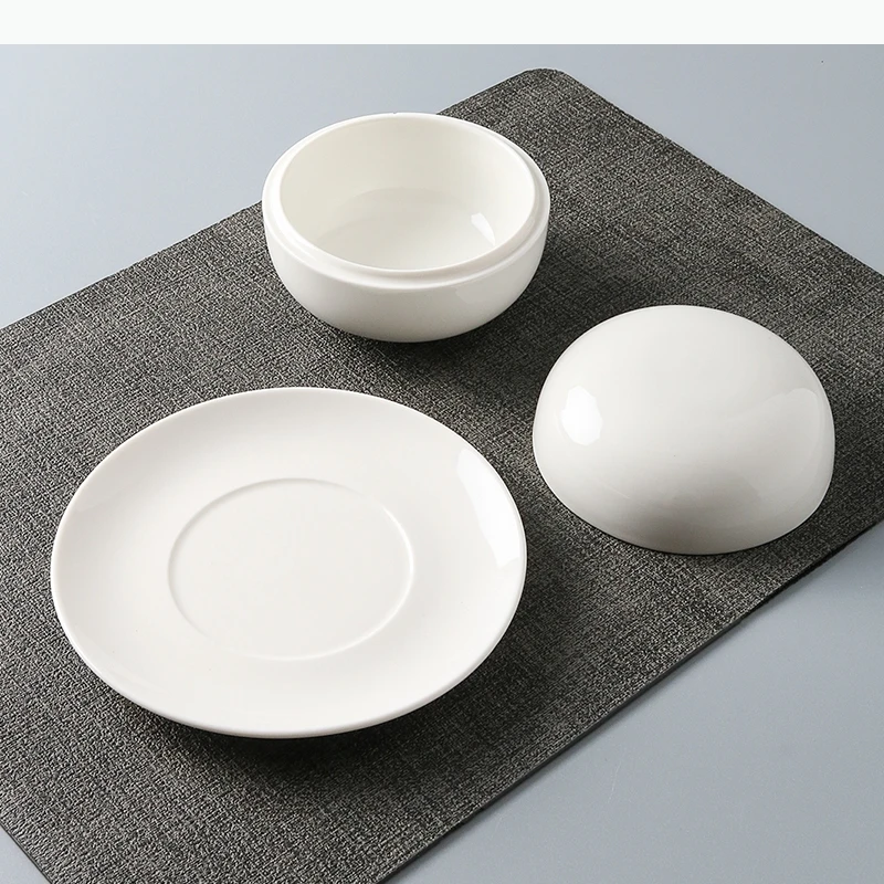 السيراميك المميزة إناء عميق غطاء الحساء طبق الطعام الحلوى أطباق الفاكهة ديم سوم طبق على البخار أطباق رامين #4