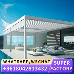 Extendable philippines detachable electric prefab aluminum frame pergola sunroom roof panels glass houses prices