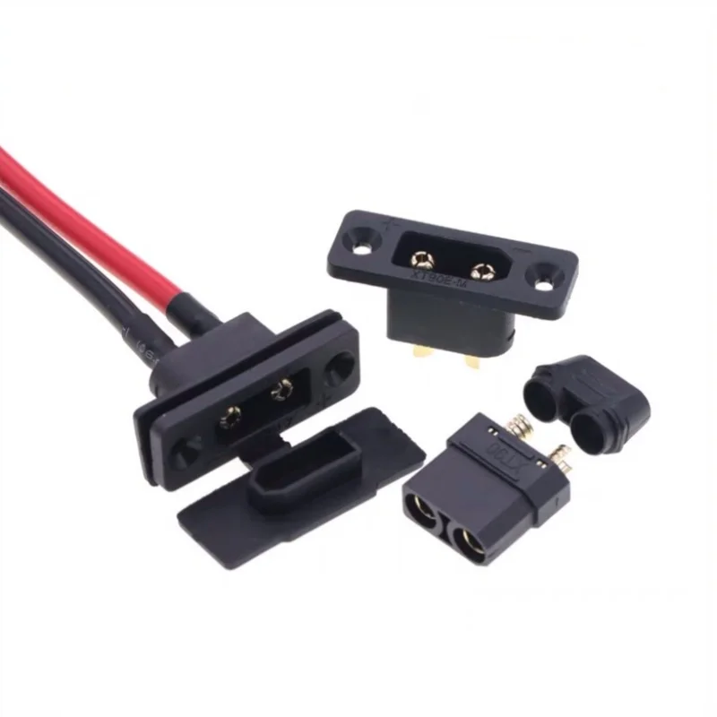 

XT90E-M Lithium Battery Charging Fixed Plug XT90H Model aircraft With wire Connector Gold plated plug Battery interface